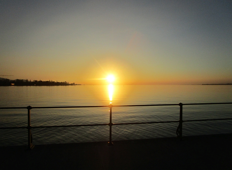 Sonnenuntergang über dem Bodensee