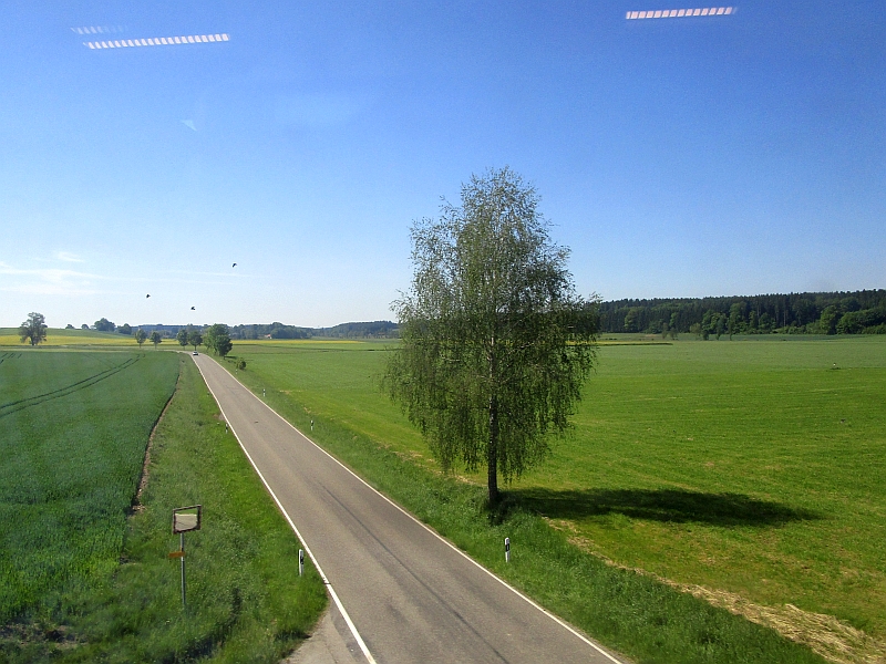 Fahrt auf der Bahnstrecke Aulendorf-Herbertingen