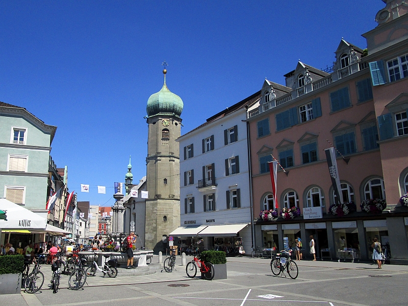 Turm der Seekapelle in der Altstadt von Bregenz