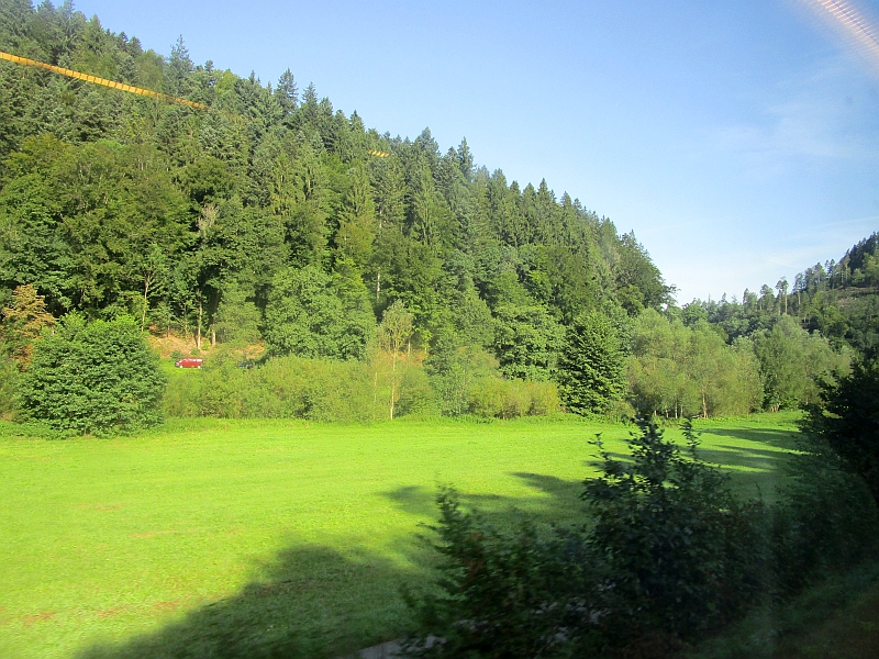 Fahrt auf der Nagoldtalbahn