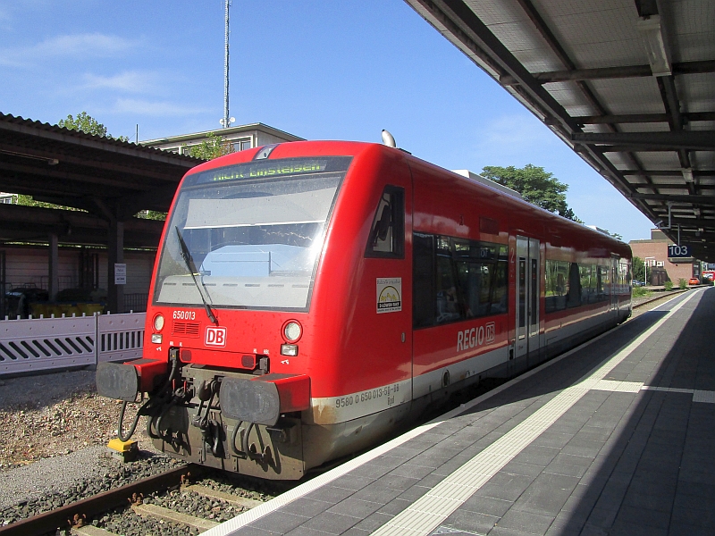 Regioshuttle nach der Ankunft in Pforzheim