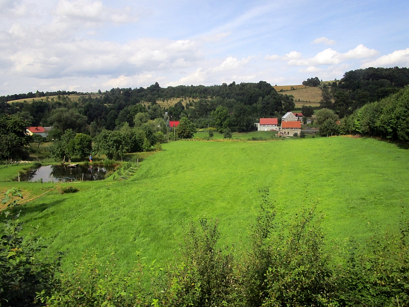 Blick auf die Landschaft Niederschlesiens