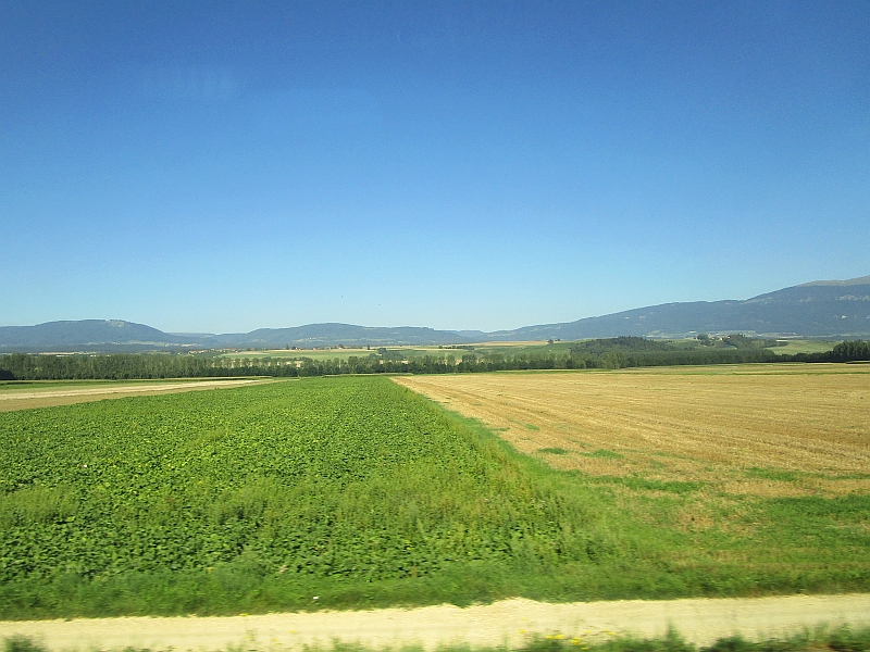 Blick aus dem Zugfenster am Jurasüdfuss