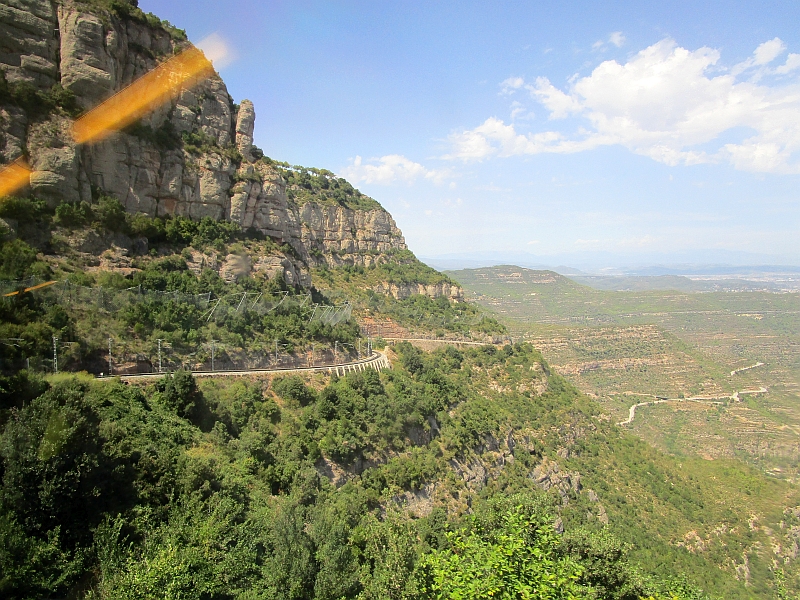 Talfahrt mit der Cremallera de Montserrat