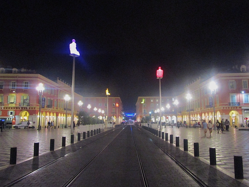 Place Masséna Nizza bei Nacht