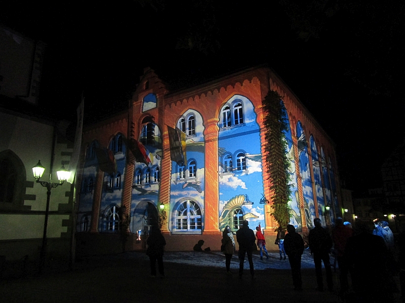 Lichtmotiv am Rathaus Radolfzell