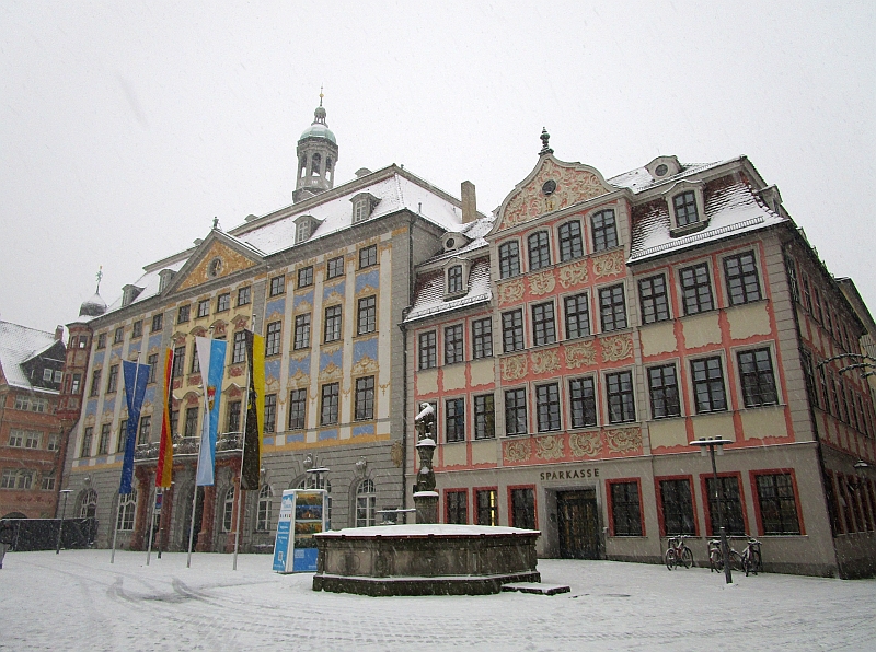 Rathaus Coburg im Winter