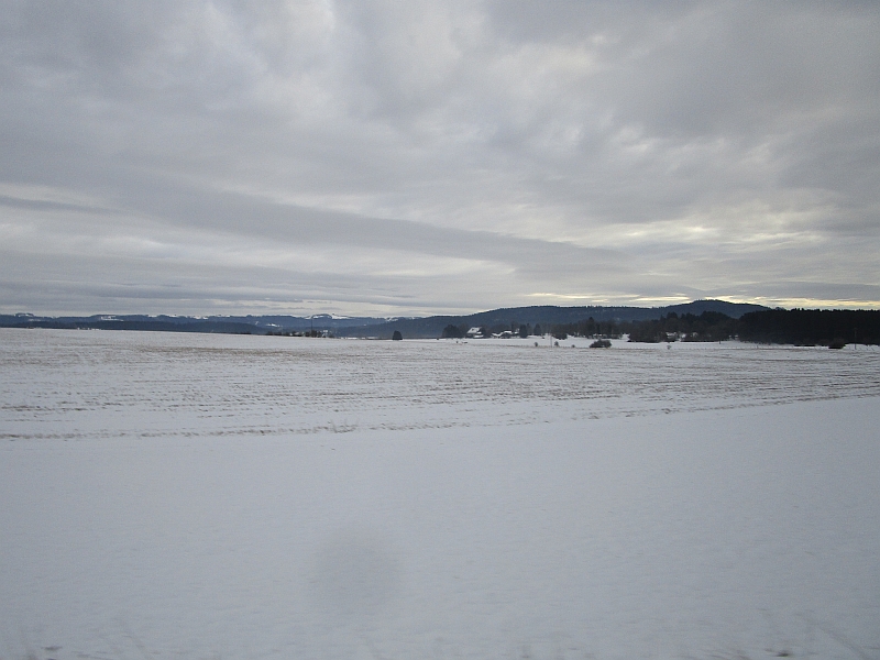 Winterlandschaft auf dem Plateau von Valdahon