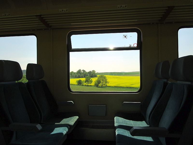 Blick aus dem Zugfenster zwischen Ostrach und Altshausen