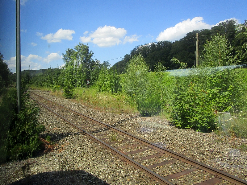 Abzweig der Roßbergbahn von der Bahnstrecke Leutkirch-Aulendorf