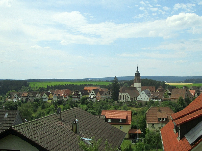 Kirche und die Altstadt von Dornstetten