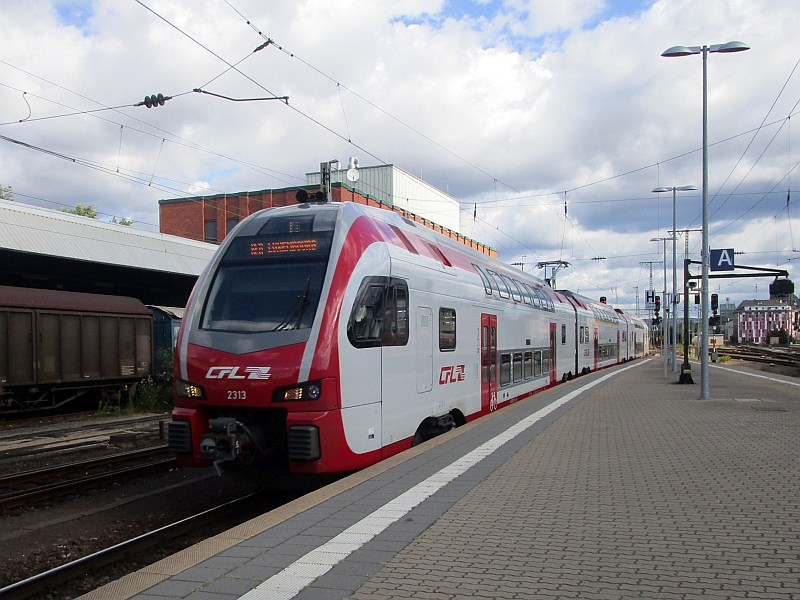 KISS-Doppelstocktriebzug der CFL in Koblenz