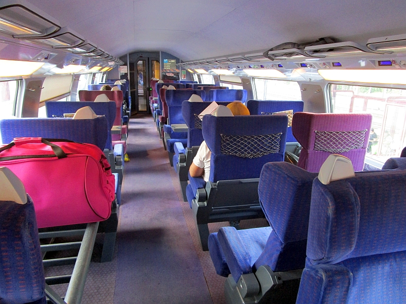Erste Klasse im Oberdeck des TGV