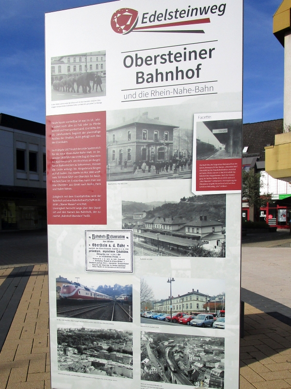 Informationstafel zum Obersteiner Bahnhof
