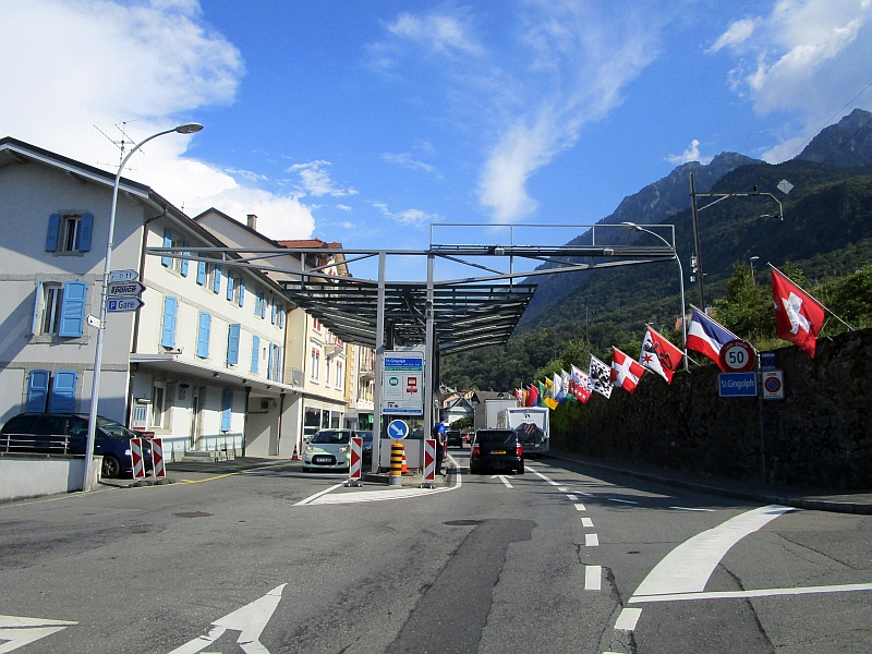 Grenzübergang zwischen Frankreich und der Schweiz in Saint-Gingolph