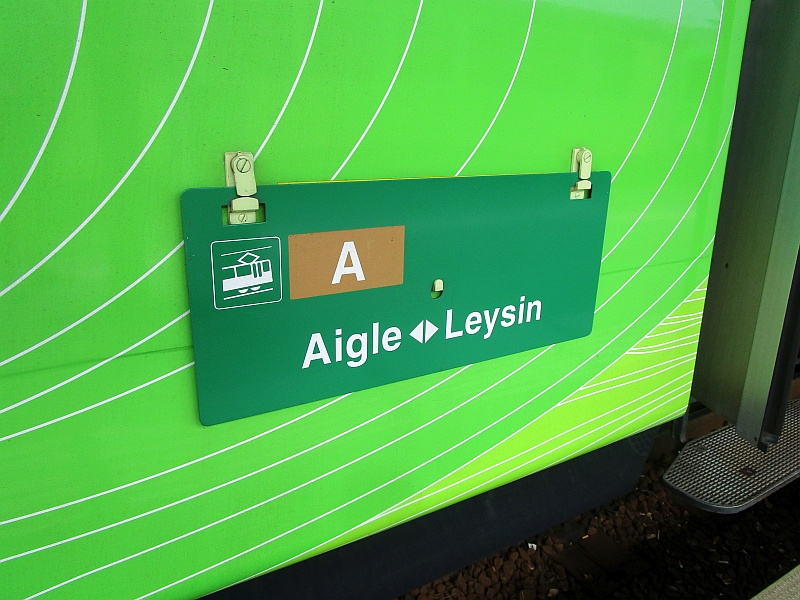 Zuglaufschild Aigle-Leysin