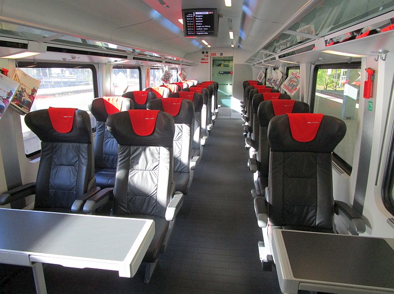 First-Klasse im Railjet der ÖBB