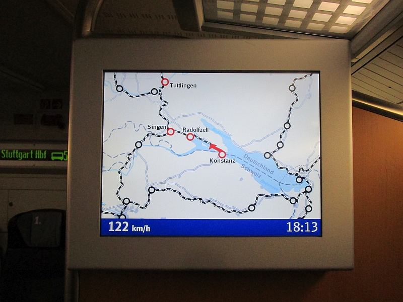 Kartendarstellung auf dem Monitor im IC 2