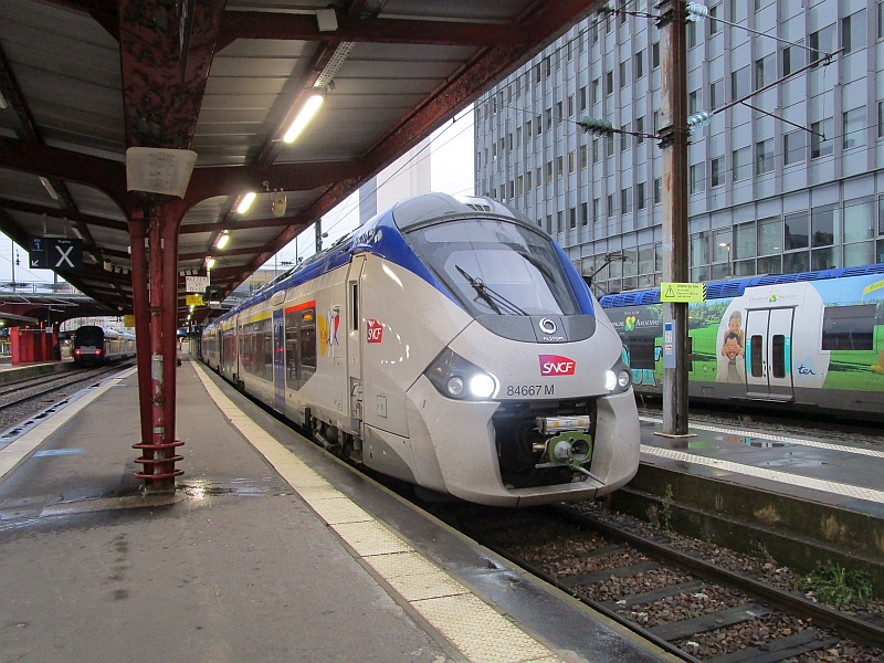 Régiolis-Triebzug zur Fahrt von Nancy nach Saint-Dié-des-Vosges
