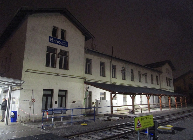 Ehemaliges Empfangsgebäude am unteren Bahnhof Brünn / Brno dolní nádra�í