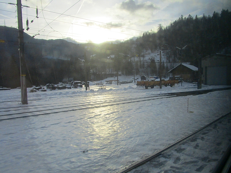 Winter am Bahnhof Semmering