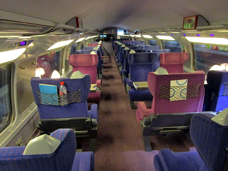 Erste Klasse im Oberdeck eines TGV Duplex