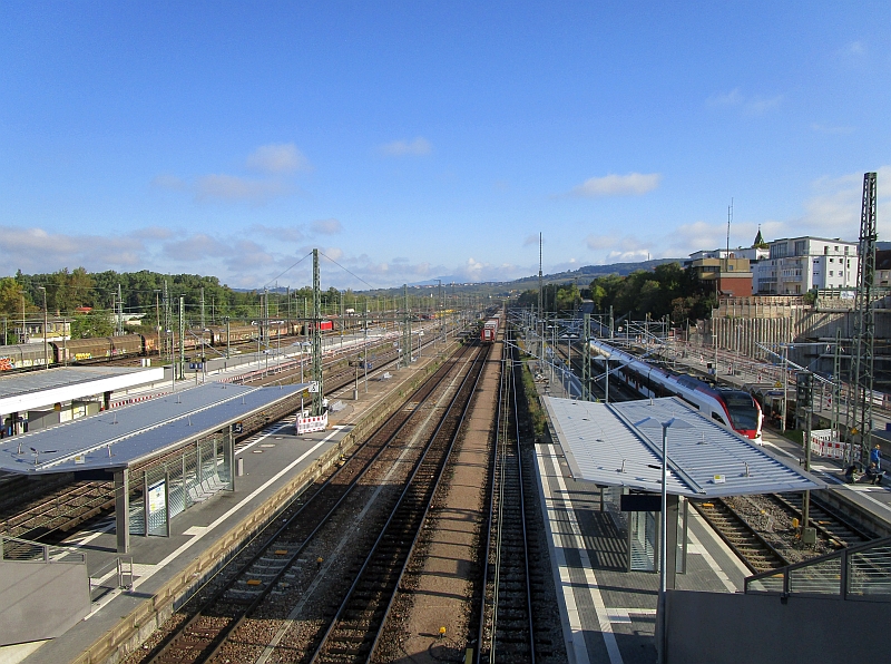 Blick über die Gleise am Bahnhof Weil am Rhein