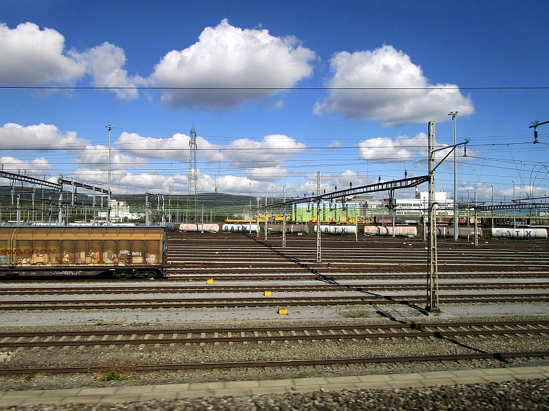 Fahrt am Rangierbahnhof Basel-Muttenz