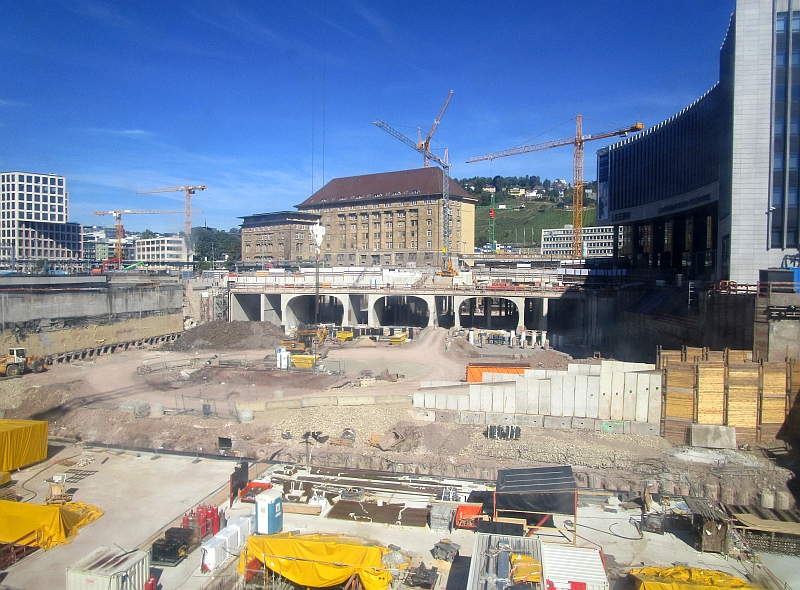 Baustelle von S 21 am Stuttgarter Hauptbahnhof