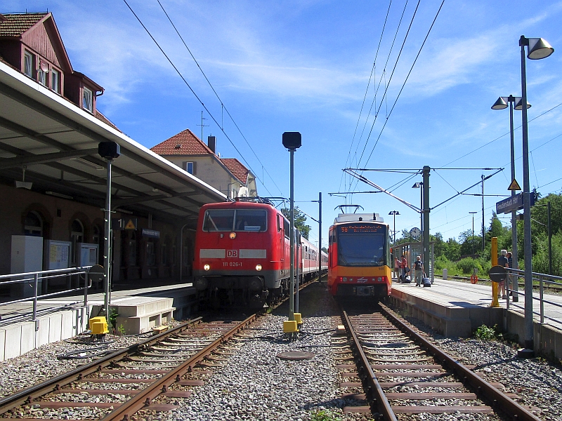 Radexpress nach der Ankunft im Hauptbahnhof Freudenstadt