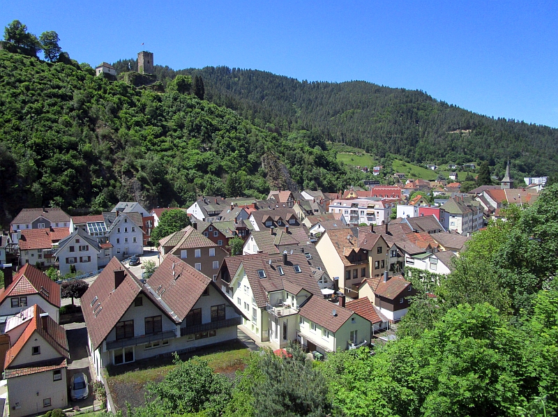 Blick über Hornberg zum Schloss