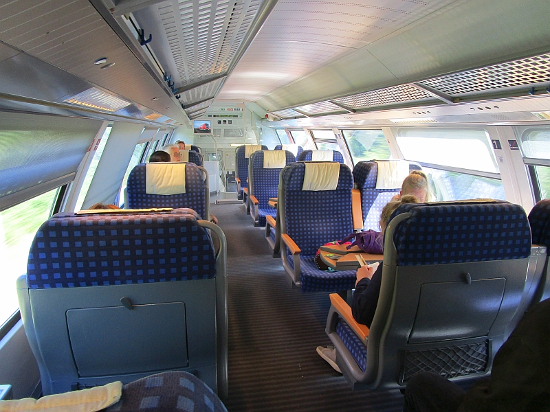 Erste Klasse im Zug der Schwarzwaldbahn