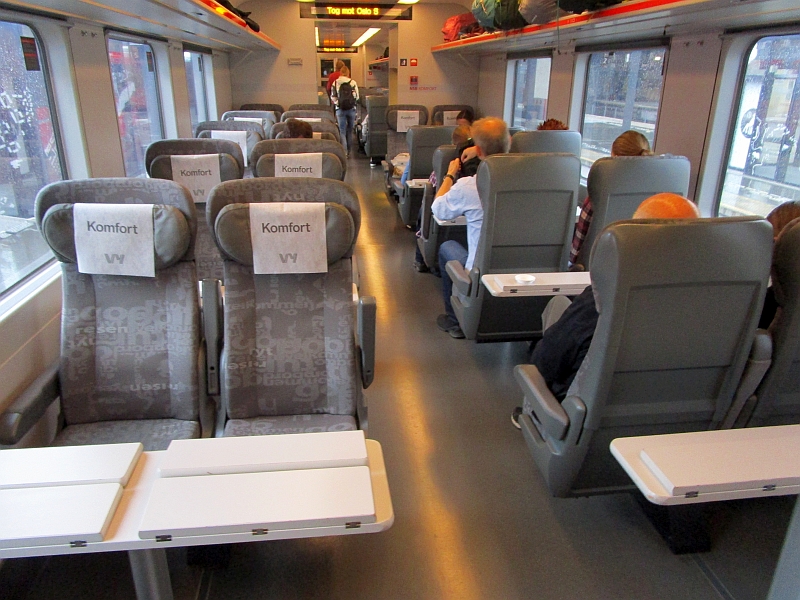 Wagen der Komfort-Klasse der norwegischen Bahn Vy