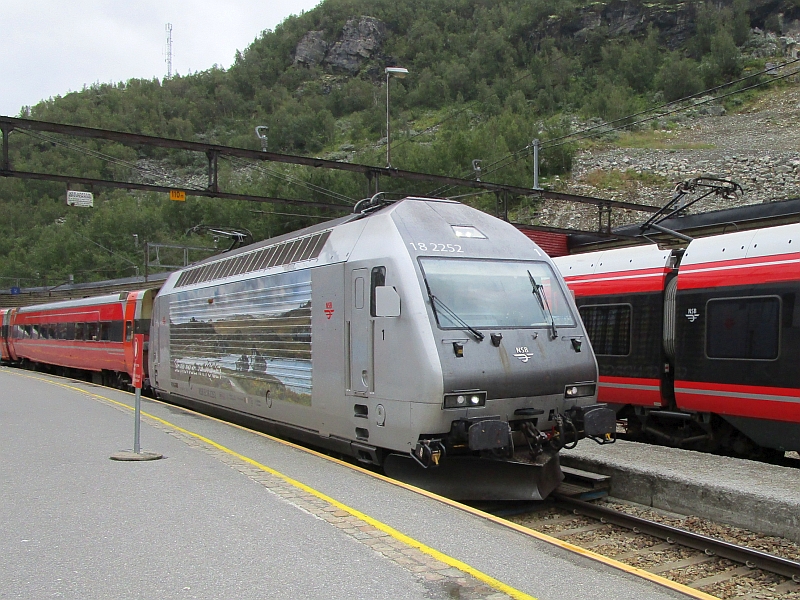 Einfahrt des Zug von Oslo nach Bergen
