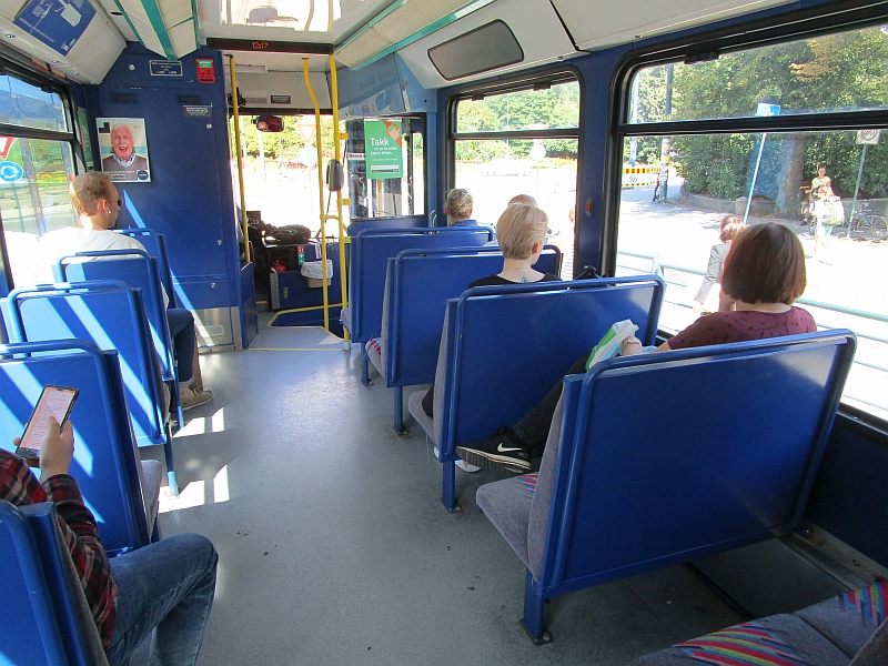 Innenbild Straßenbahn vom Typ SL79