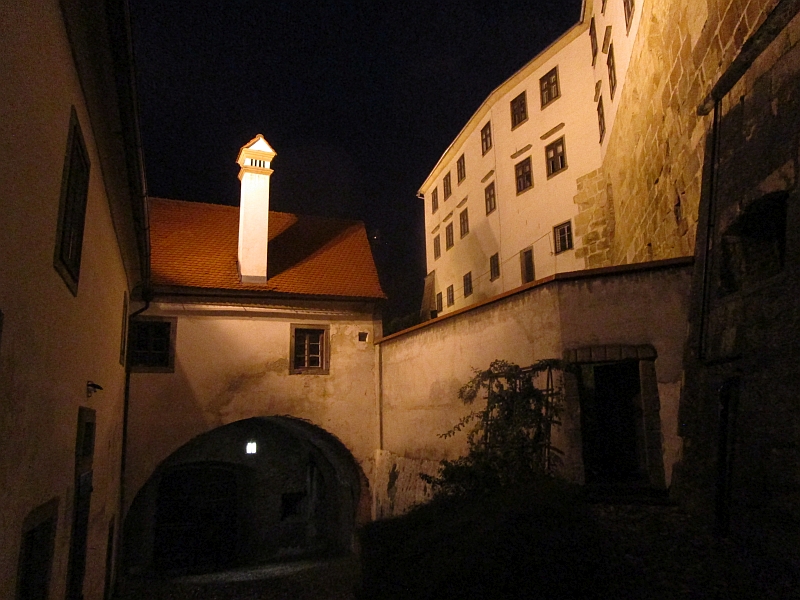Schloss Ptuj bei Nacht