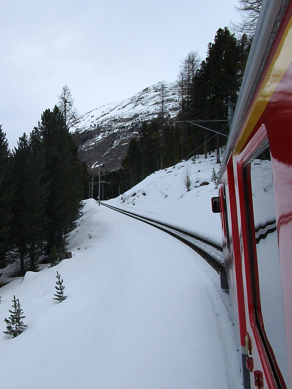 Fahrt auf der Berninabahn