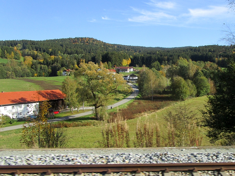Fahrt mit der Bayerischen Waldbahn