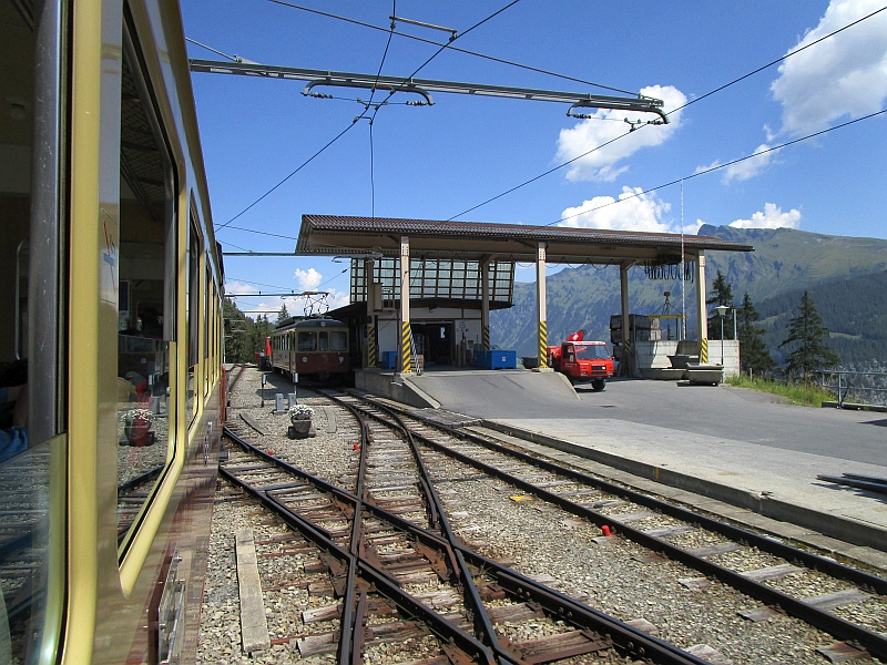 Güterterminal am Bahnhof Mürren