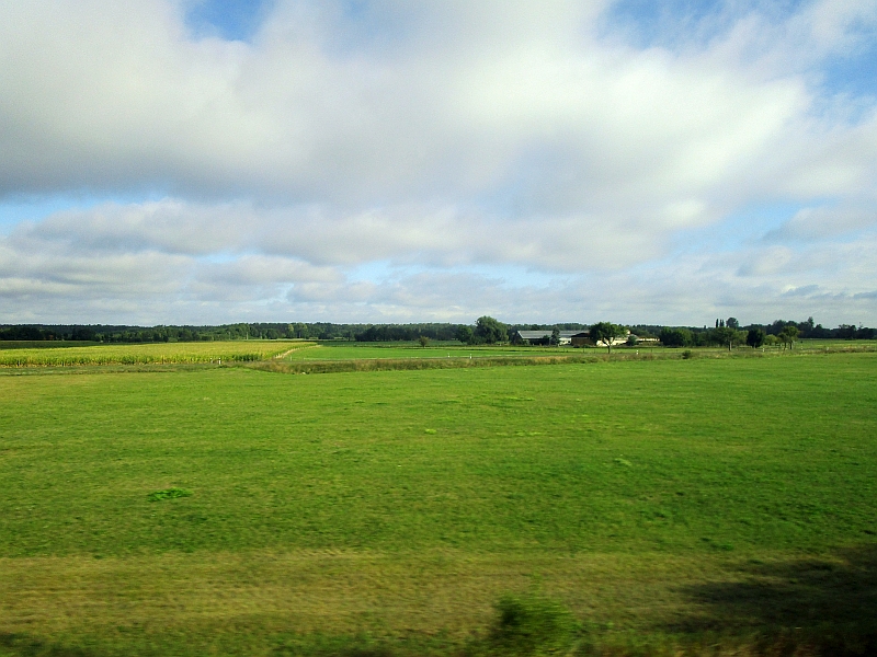 Blick aus dem Zugfenster im Havelland