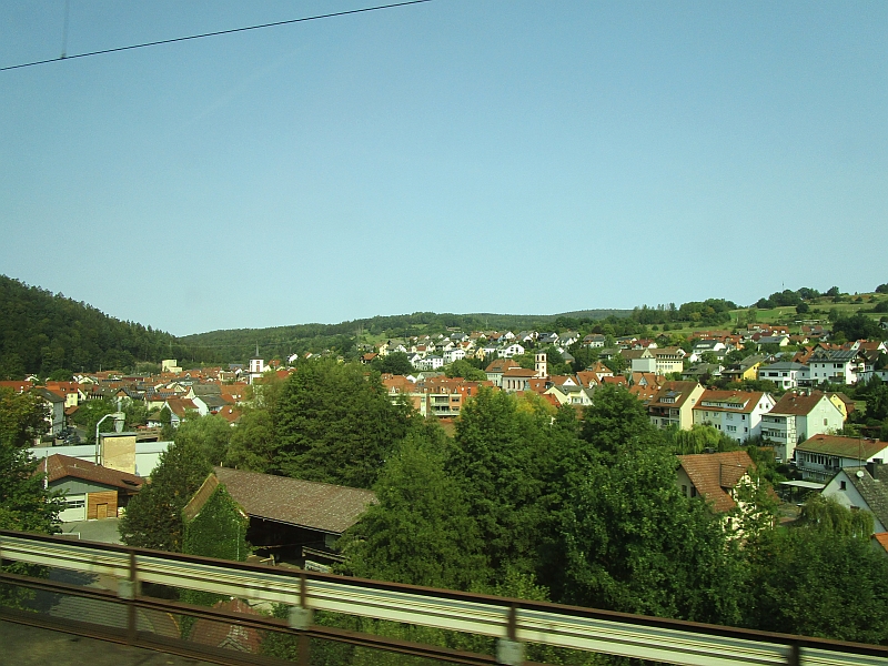 Fahrt auf der Main-Spessart-Bahn durch Partenstein