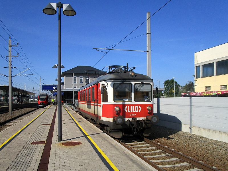 ET 22.107 der Linzer Lokalbahn im Bahnhof Neumarkt-Kallham