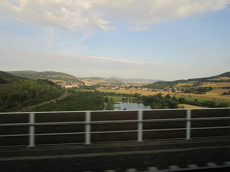 Fahrt über die Fuldatalbrücke Morschen