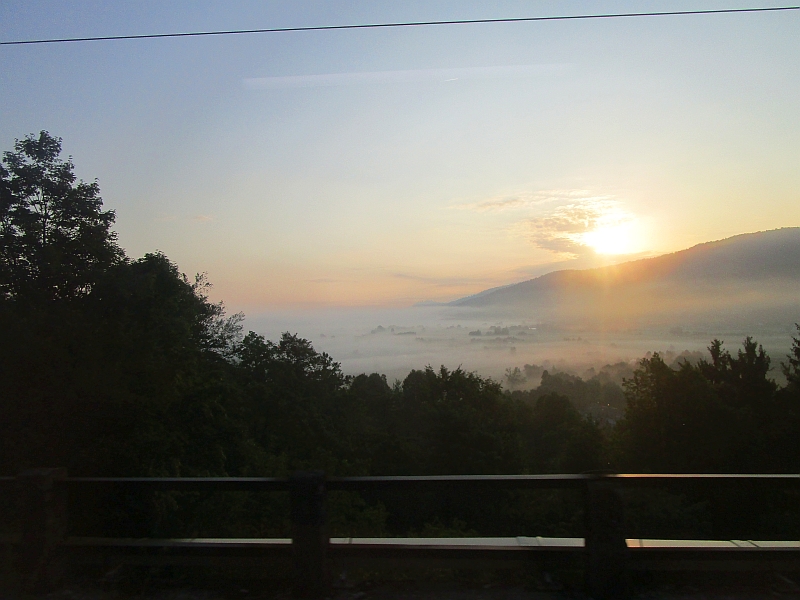 Blick vom Zug über das Laibacher Moor