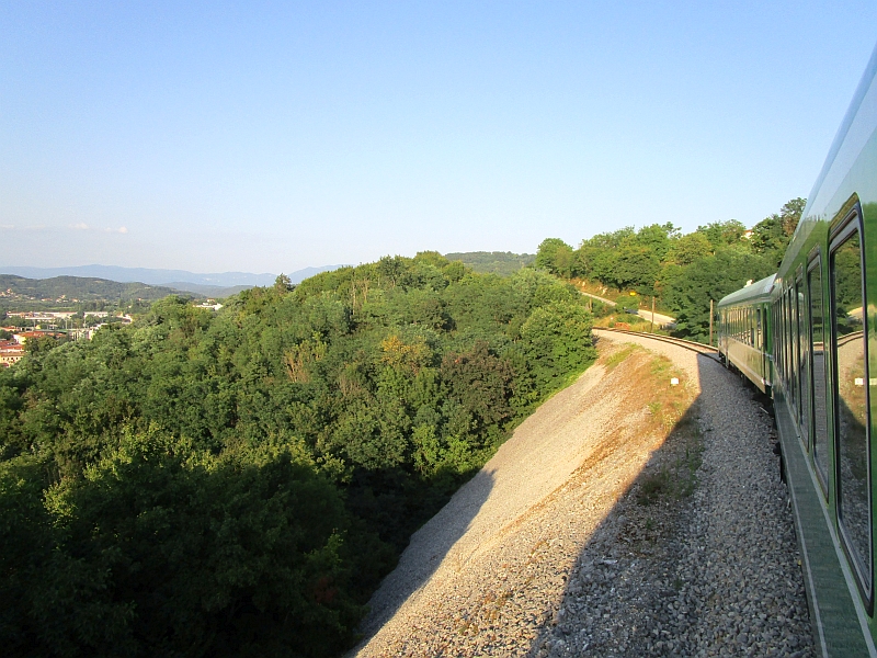 Blick aus dem Zugfenster des 'Istra'