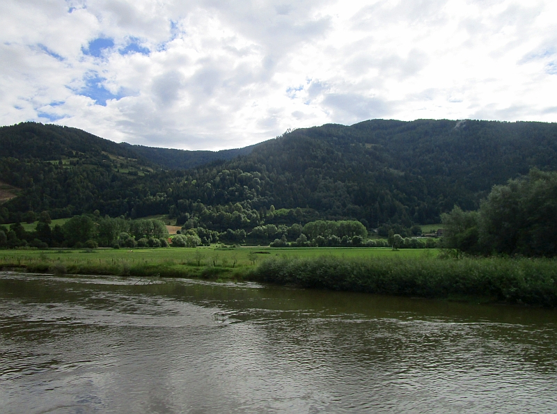 Blick vom Zug auf die Mur