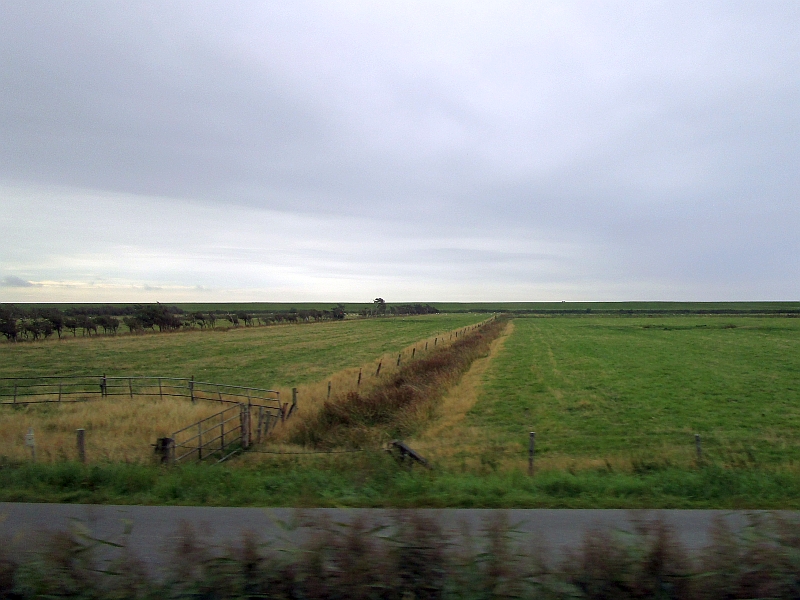Blick aus dem Zugfenster zwischen Dagebüll und Niebüll