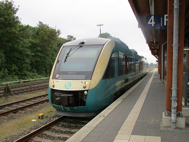 LINT-Triebzug von Arriva Danmark im Bahnhof Niebüll