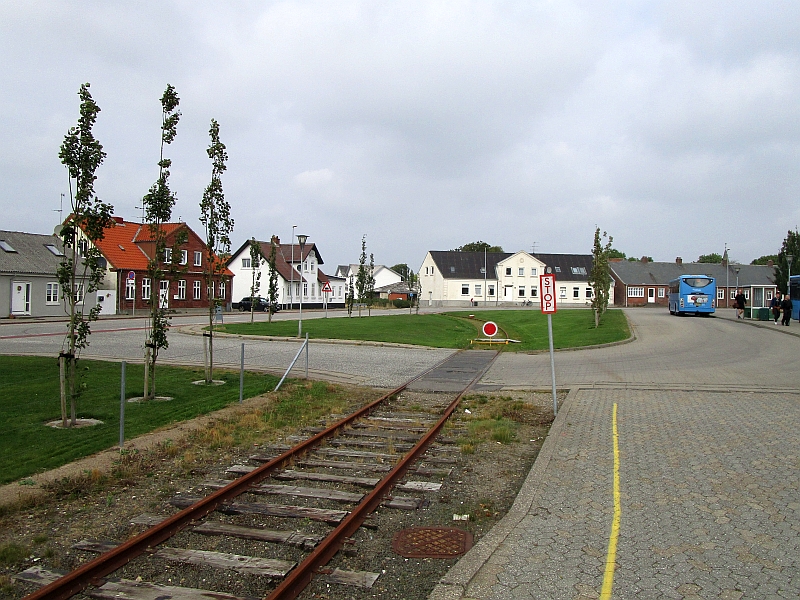 Gleis der Hafenbahn am Bahnhof Lemvig