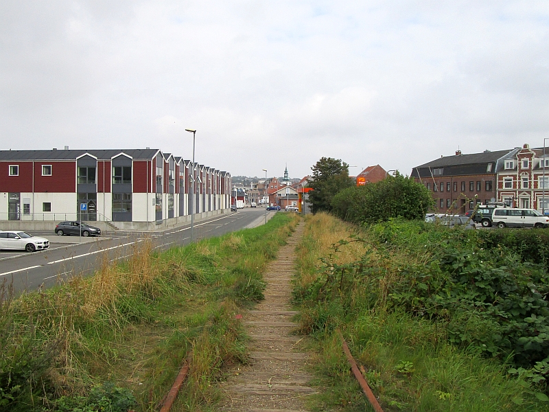 Gleise am Ortsrand von Lemvig